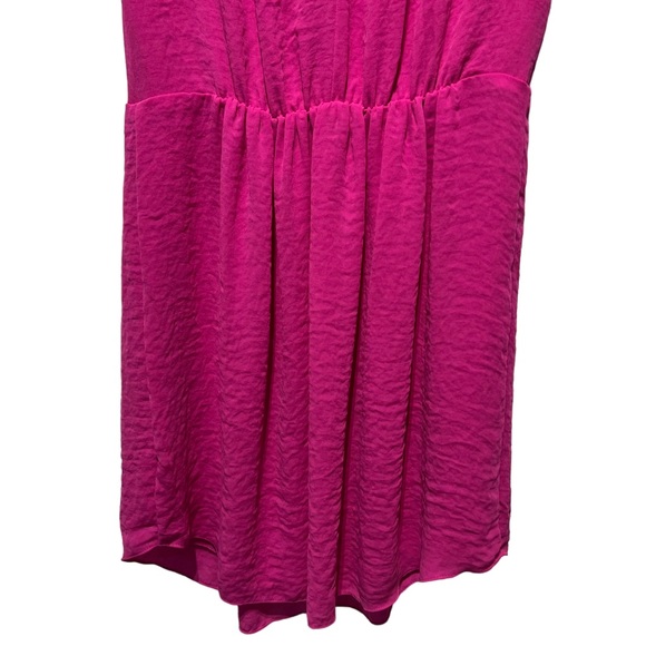 Rebecca Taylor Hot Pink Deep-V Chiffon Dress - Picture 5 of 12